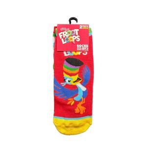 Crazy Socks 2  Pair of Froot Loops Socks feat. Toucan Sam Mens 6-12 NWT